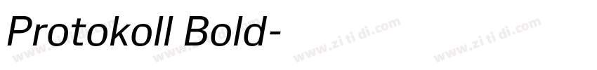 Protokoll Bold字体转换